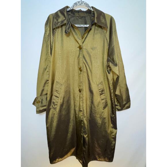 Mycra Pac Reversible Rain Coat -‎ Size S - Snakeskin Print with Button Closure - Picture 1 of 14
